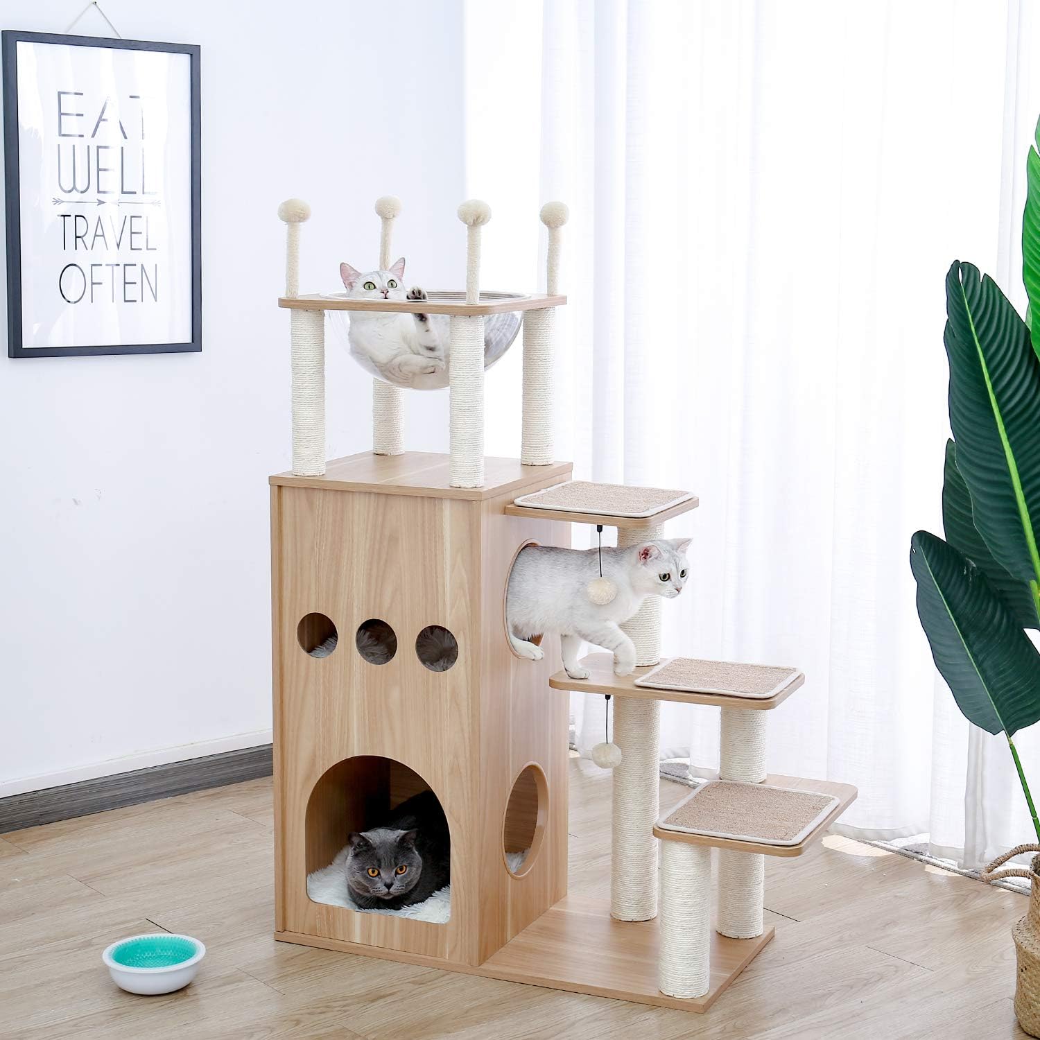 Buy PAWZ Road Luxury Cat Tree with Space Acrylic Nest with sisal