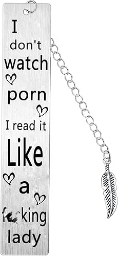 Marcapáginas divertidos, regalos con texto en inglés "I Don't Watch Porn. I Read it Like a Lady", regalo para mujeres, niñas, hija, tía, hermana