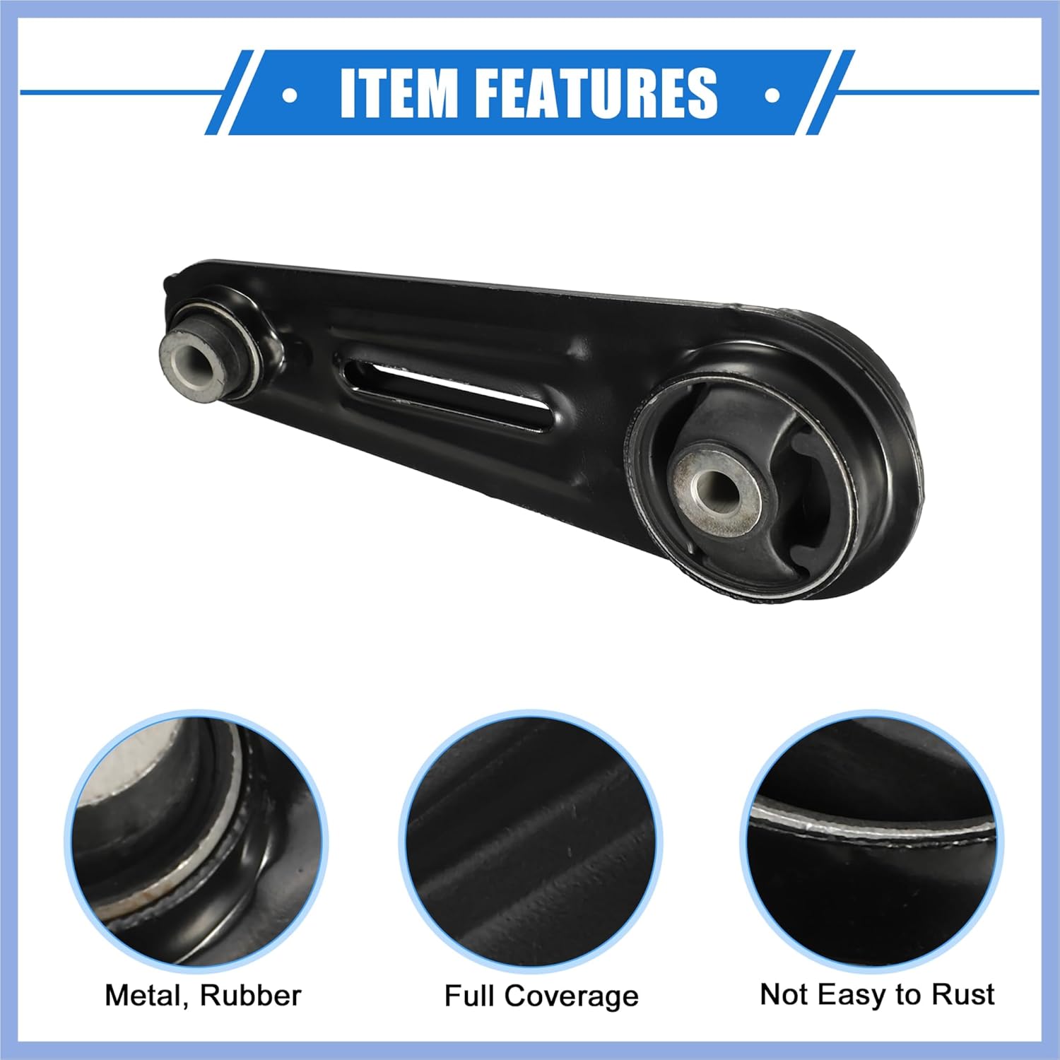 Engine Mount Compatible for Nissan Rogue 2008-2015, Anti Deform Metal Black No.11360JD01A/11360JD00A Mount Bracket Stable