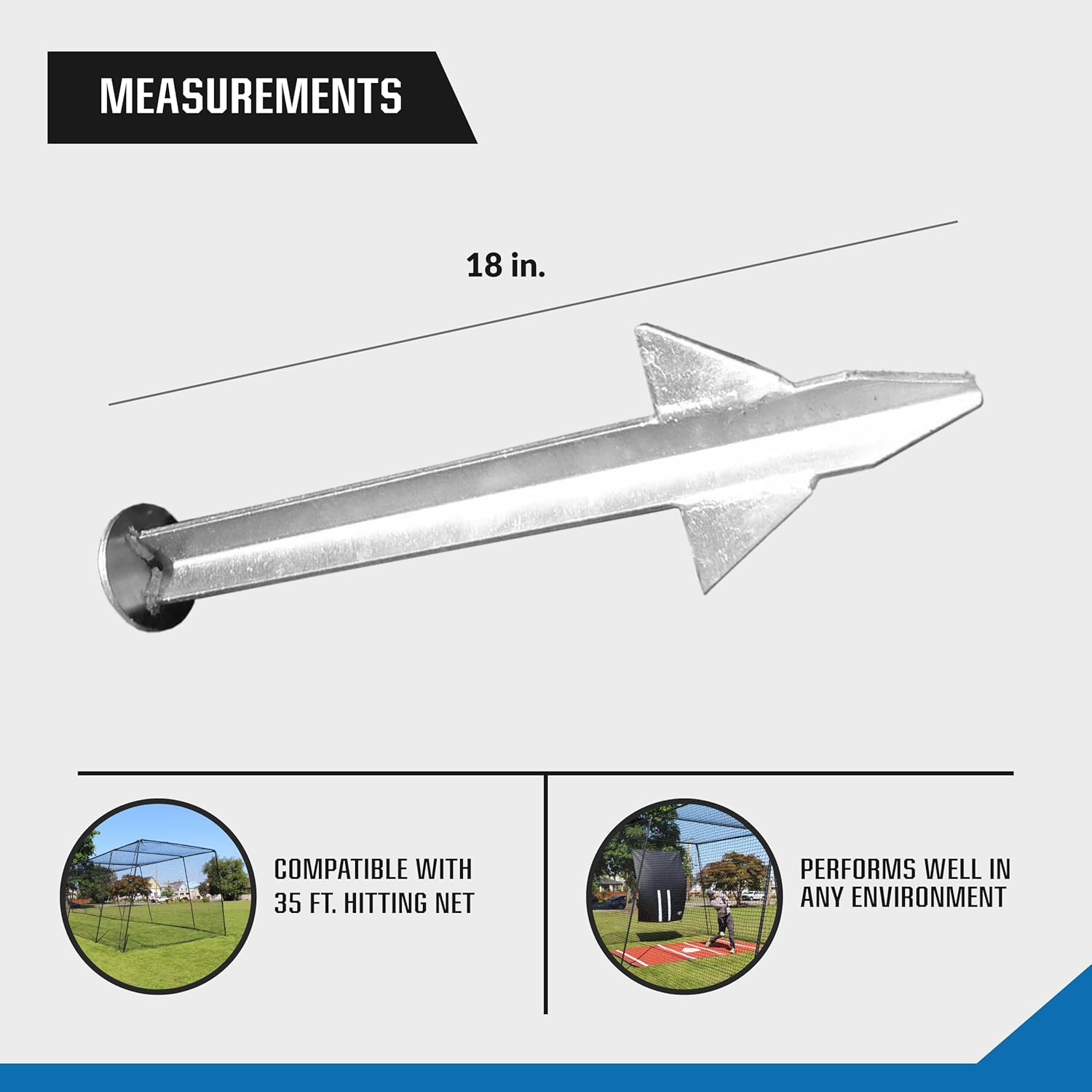 Batting Cages Inc Stake Down Kit for Commercial Batting Cage Frames