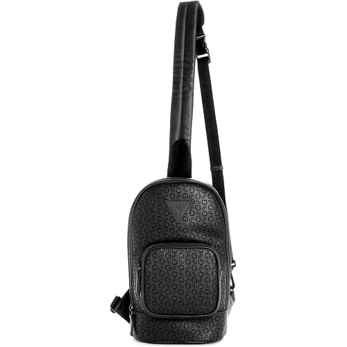 GUESS Men's Warner Sling Crossbody Backpack Black
