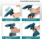 Cordless Hot Glue Gun for Makita 18V Battery, 100W 250° High Temperature Industrial Mini Glue Guns Thermo Tool, for Quick Home Repairs, Arts, Crafts, DIY, Sealing,Without Battery