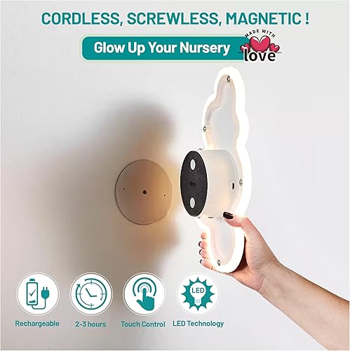 Miniatura 3 de Cloud Lights - Lámpara de nube para decoración de guardería, lámparas recargables para bebé con control remoto, lámpara colgante para guardería, luz