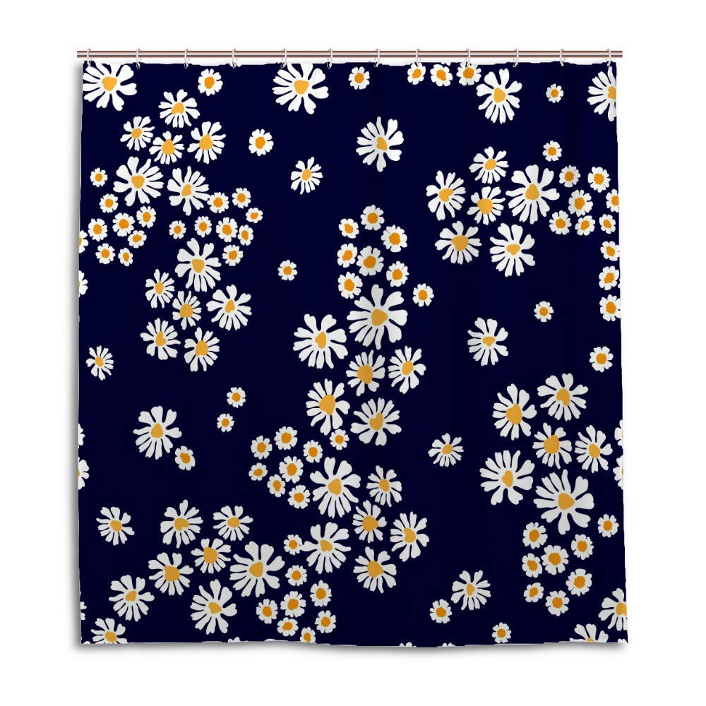 Rideau de douche de qualité supérieure en tissu polyester à motif floral élégant