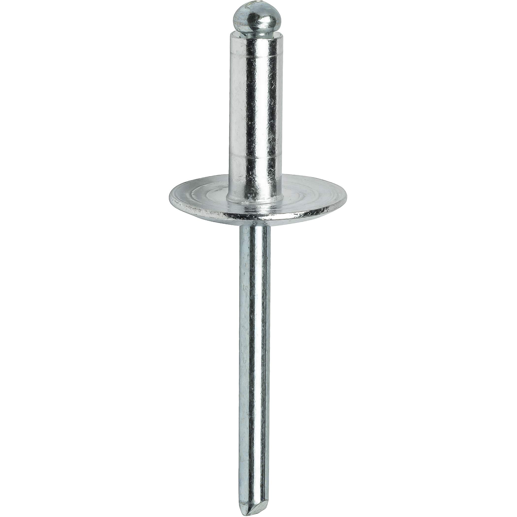 1000 Rivets Pop Bride Large 3/16 X 1/4 - Corps Aluminium, Mandrin Acier, Neuf