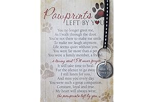 Paw Prints on the Sands of Time Sentiment with Key Chain