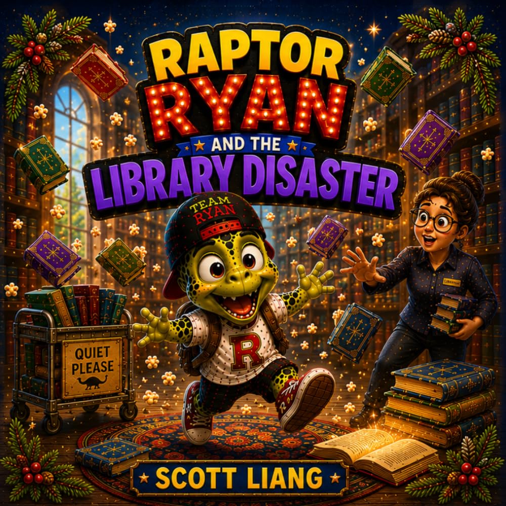 Raptor Ryan and the Library Disaster: A Funny Rhyming Dinosaur Adventure Picture Book for Kids Ages 3–7 (Raptor Ryan Dino Disasters)