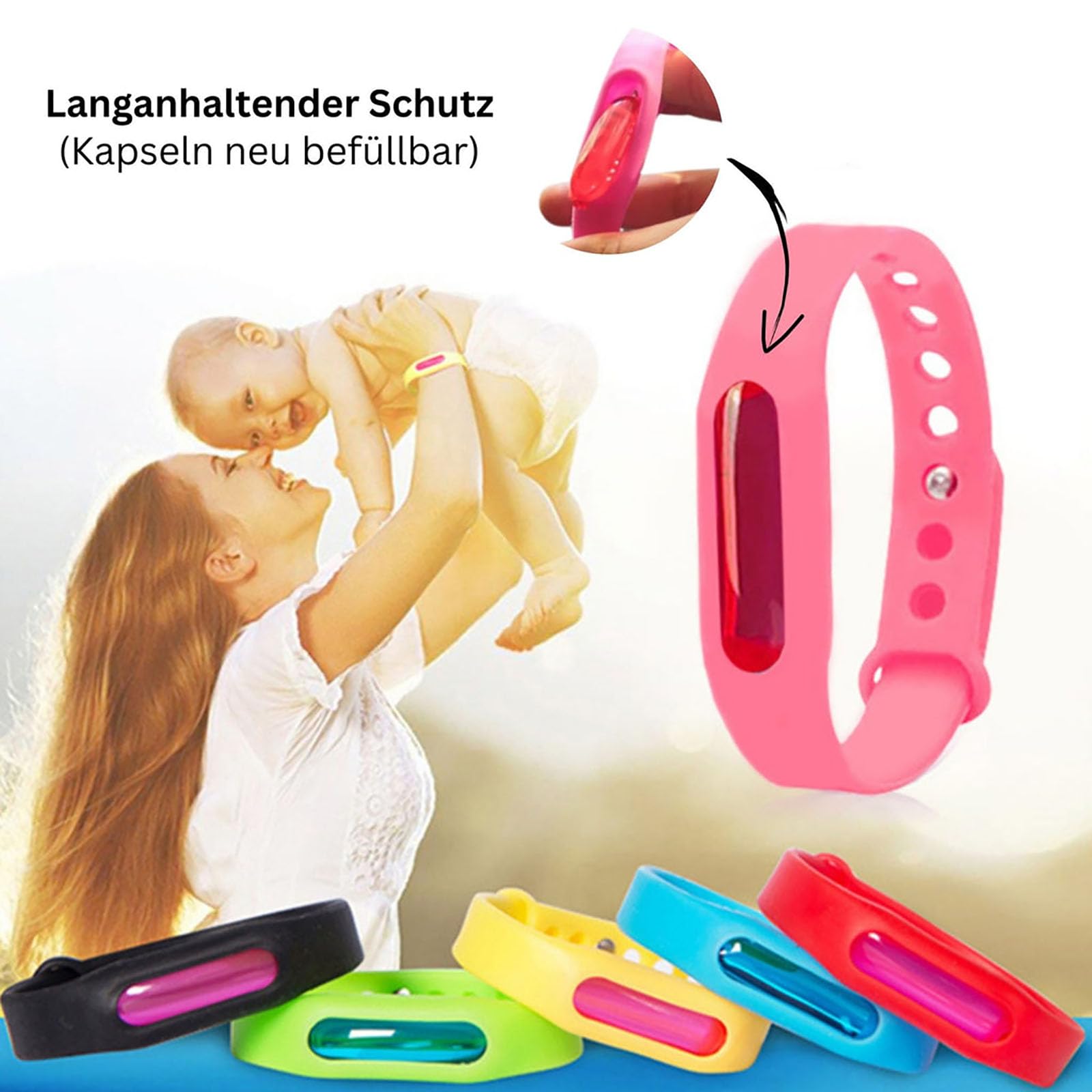 Bronoir Mücken-Abwehrband, Bronoir Mückenabwehrband Armband Kinder (10 Stück gemischt)