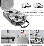 Étui de Transport Rigide Compatible avec Oculus Meta Quest 3/3S, Étui de Transport pour Casque VR Sangle Élite et Accessoires de Contrôleur, Sac de Stockage de Voyage en Coque Rigide (Gris)