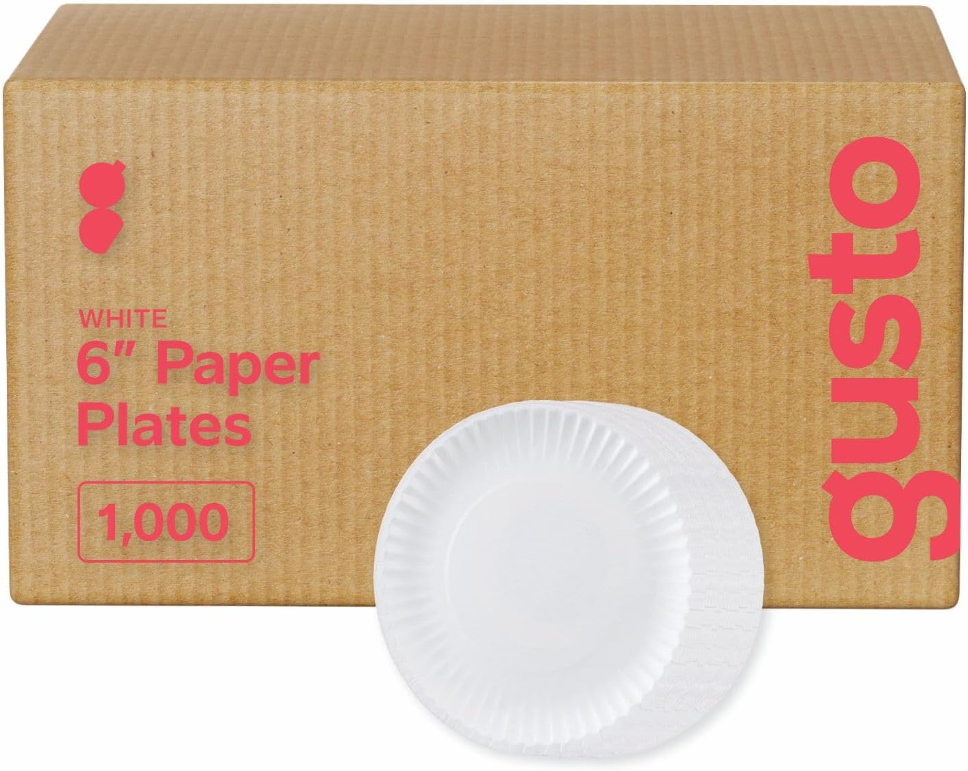 Comfy Package [Case of 1000 6 Inch Uncoated White Paper Plates, Dessert & Decorative Craft Disposable Plates