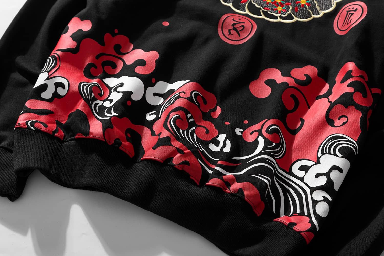 Niepce Inc Streetwear Men's Dragon Embroidered Heavyweight Graphic Hoodies - Image 7