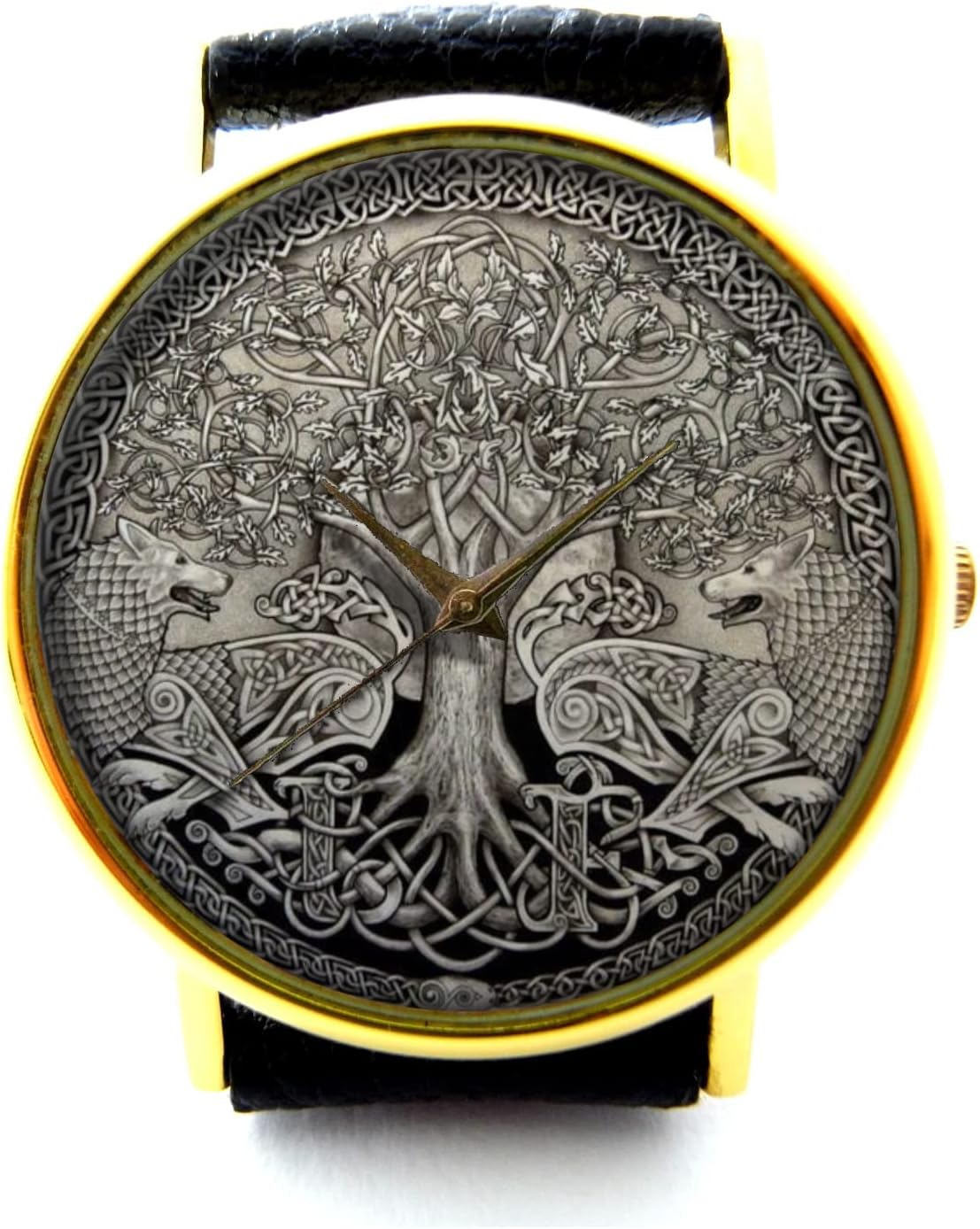 Norse Tree of Life Leather Watch Magic Tree Celtic Watch Nordic Watch Unisex Watch Ladies Watch Mens Watch Tree Jewelry P266