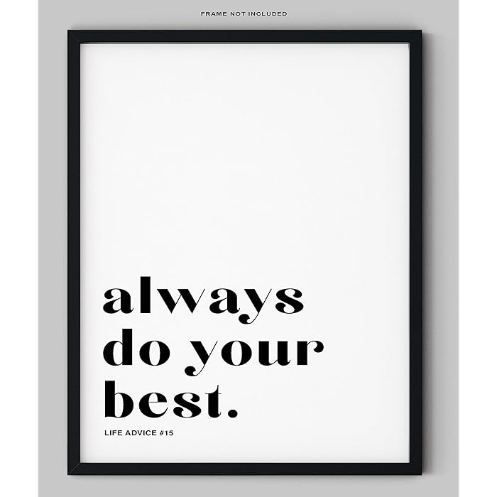 Buy Motivational Wall Art 8x10" UNFRAMED Print "Always Do Your Best