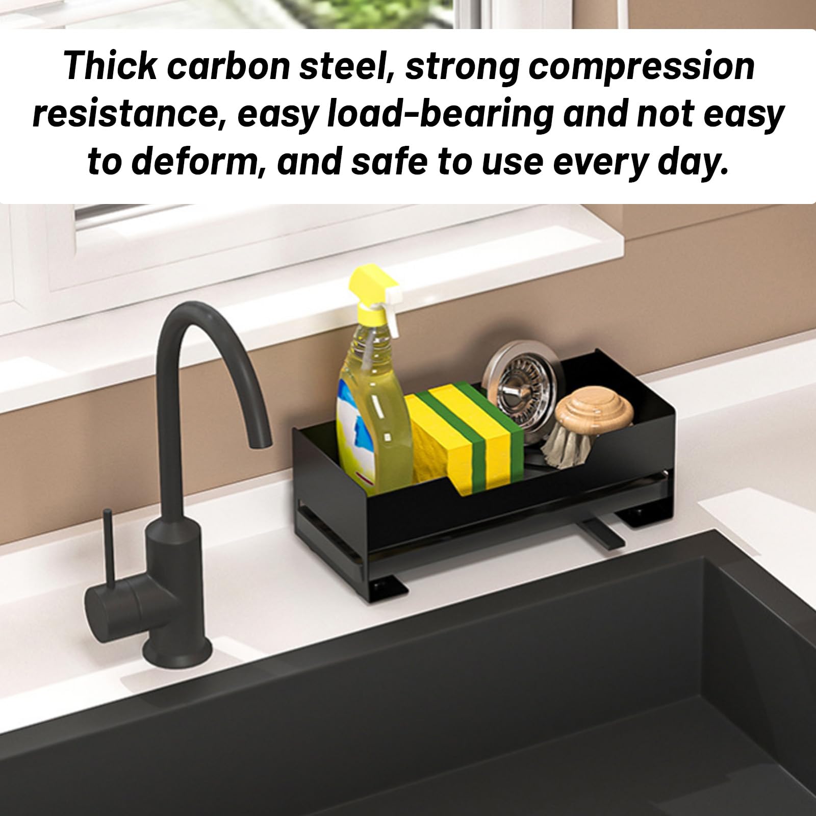 Simsky - Organizador para fregadero de cocina, soporte de esponja para fregadero, cocina