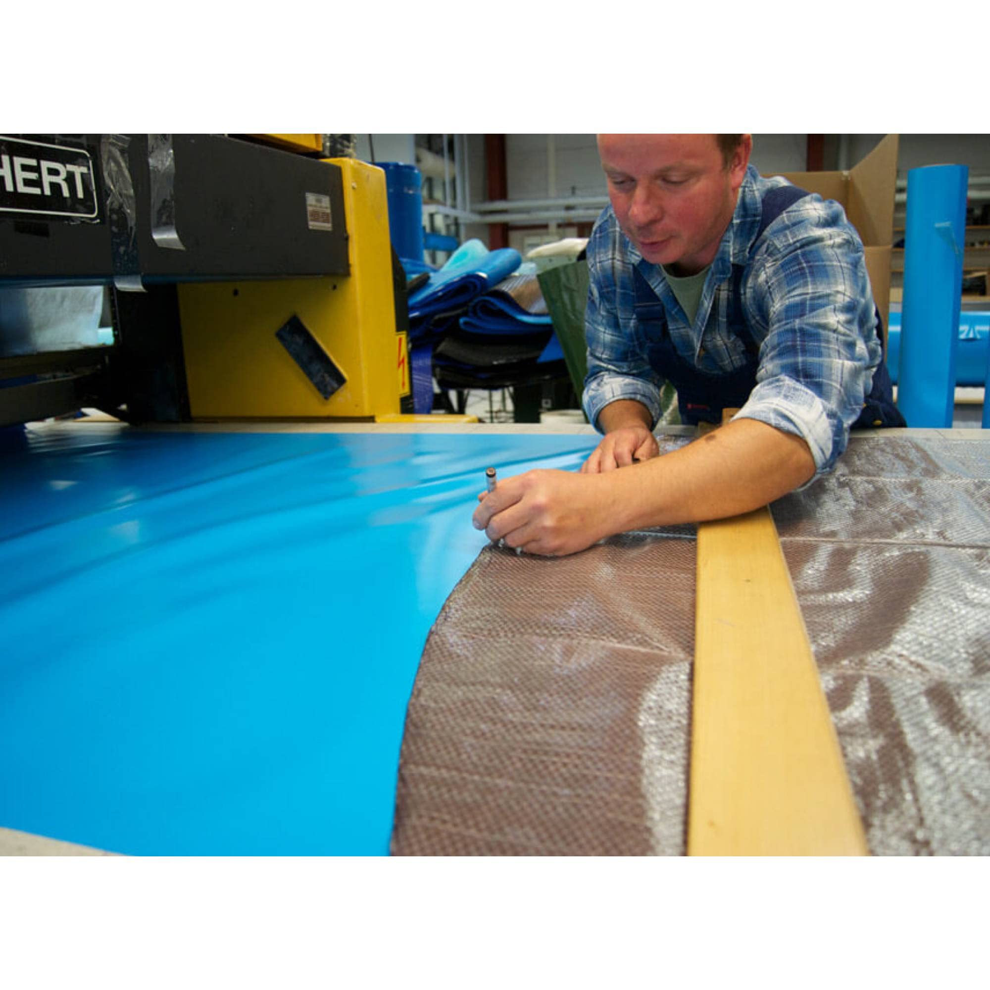 Premium Poolfolie für Rundpool, 450 cm x 150 cm, Stärke: 0,6 mm, blau, Keilbiese