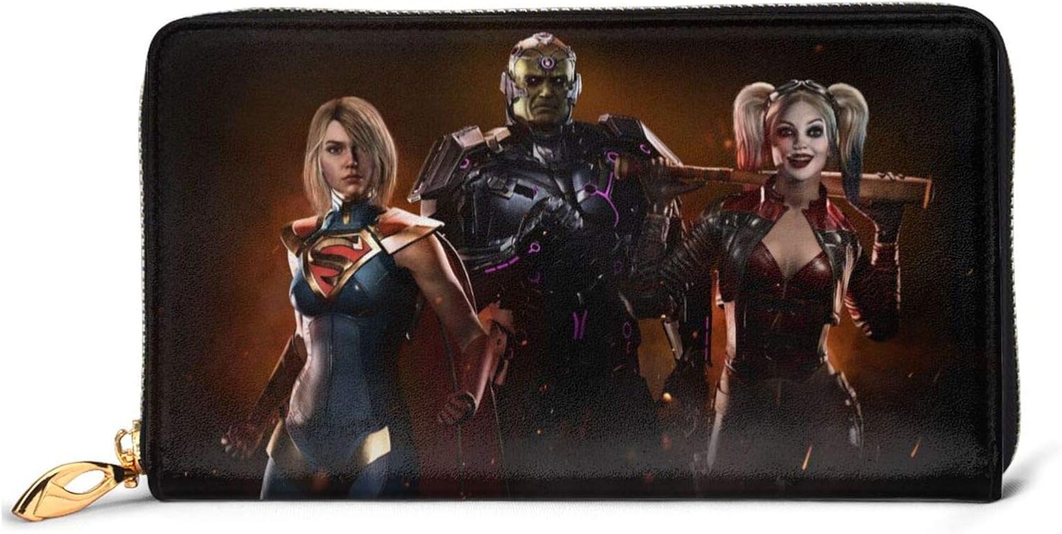 Harley Quinn Wallet Leather Wallets Clutch RFID Genuine