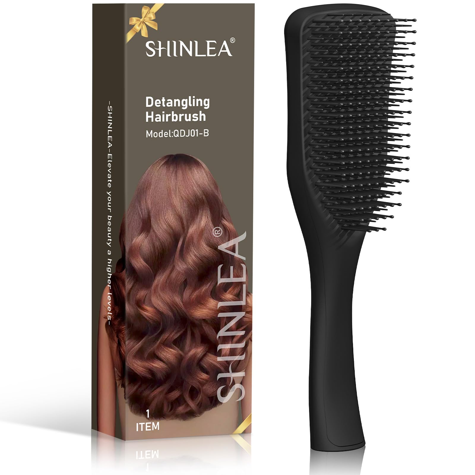 Shinlea Ultimate Detangler Hairbrush, Anti Tangle Hairbrush For Wet And Dry Hair, Reduces Breakage, Eliminates Knots, Detangles All Hair Types, Detangler