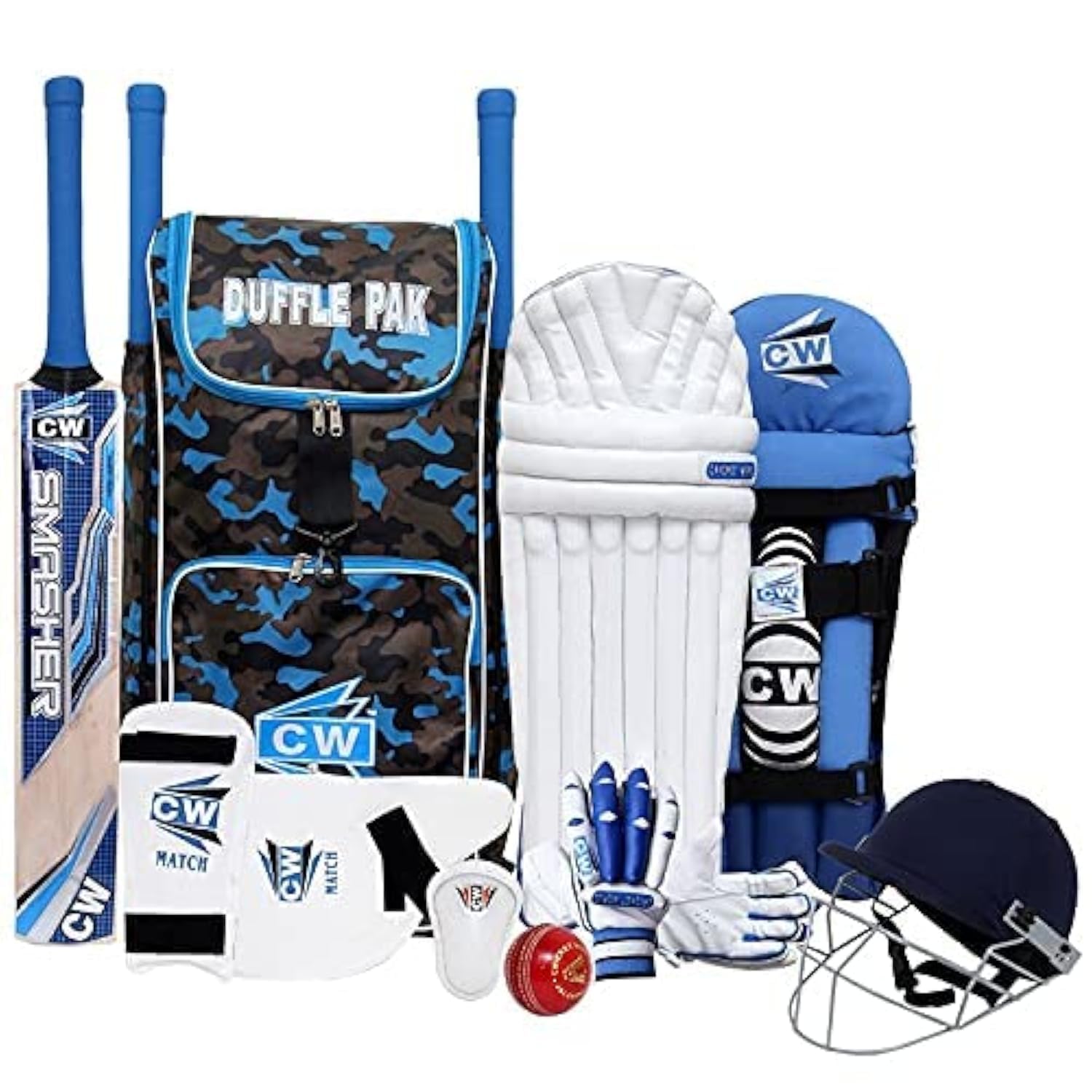 CW Tournament Cricket Training Kit Right & Left Hand Full Cricket Kit for Girls & Boys Cricket Kit with All Things in Backpack Kit Bag No Wheels (4 for Age 8-9 Year, Left Hand)