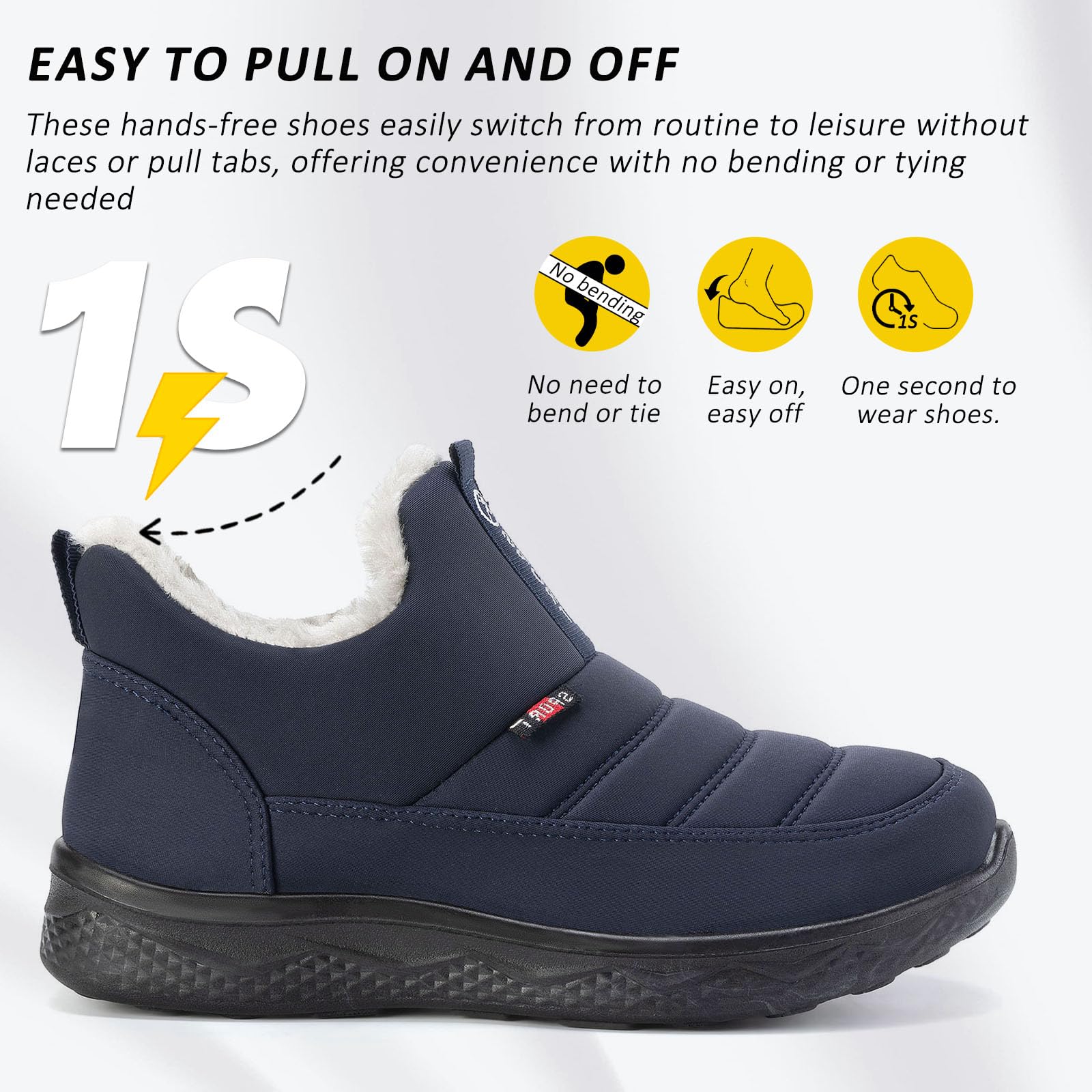 Botas De Nieve Para Mujer Invierno Calientes Piel Forradas Zapatos Outdoor De Trabajo Formal Calzado Ligero Que Caminan