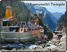 GiftOday Yamunotri Temple Theme Souvenir Wooden Refrigerator Stylish Fridge Magnet - Yamunotri Fridge Magnet Perfect Souvenir Gift for Office, Kitchen, Fridge Decoration | Size 3x3 Inch | Pack of 1