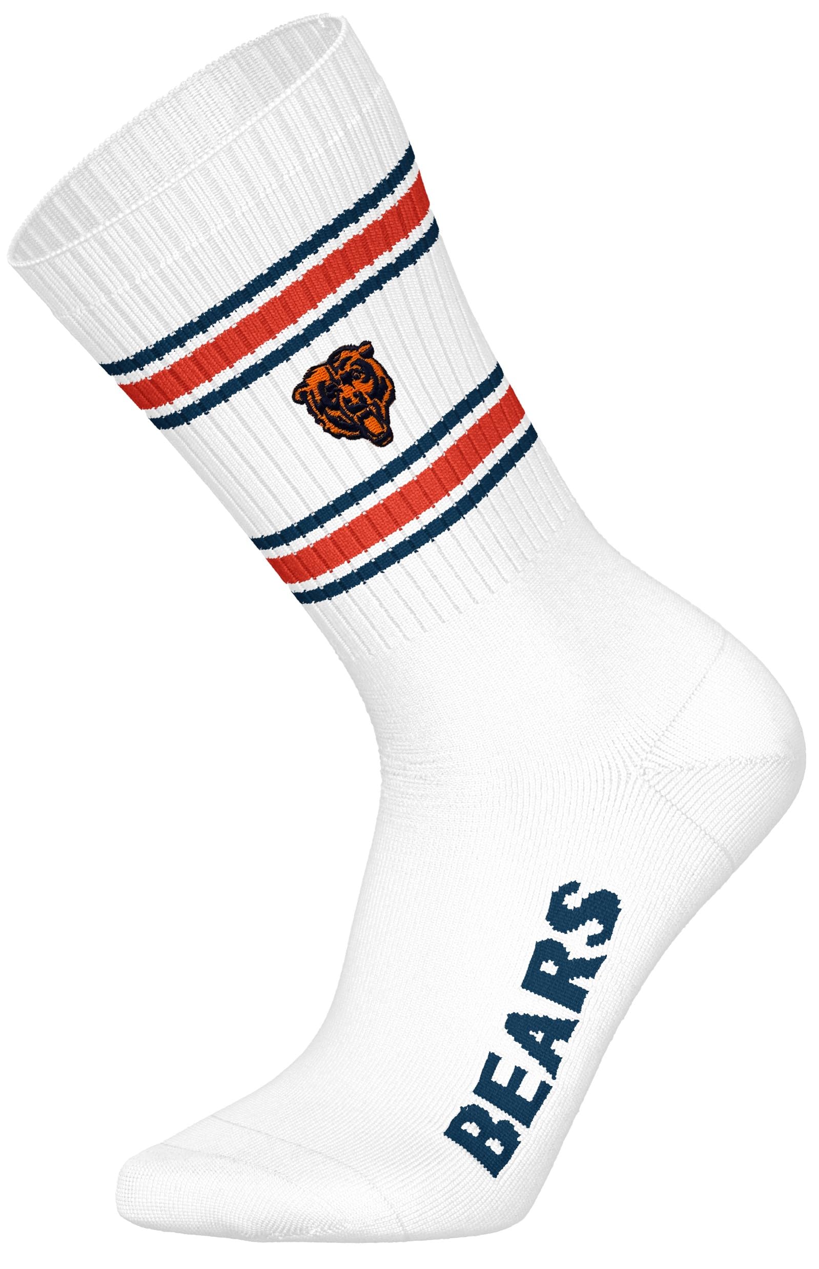 NFL Unisex Chicago Bears Crew Socks Sport Socks (Pack of 3), multicoloured, 6-8 - Image 2