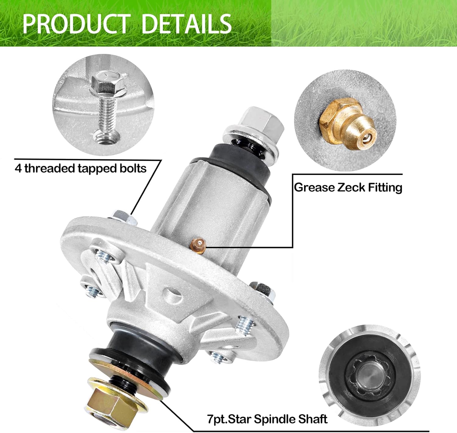 Spindle Assembly Replaces John Deere GY20962 GY20454 GY21098 GY20867 Oregon 285-851 82-359, Fits 42" 48" 54" Decks, D100-D160, LA100-LA165，X110 X120 X140 X165 Series Mowers