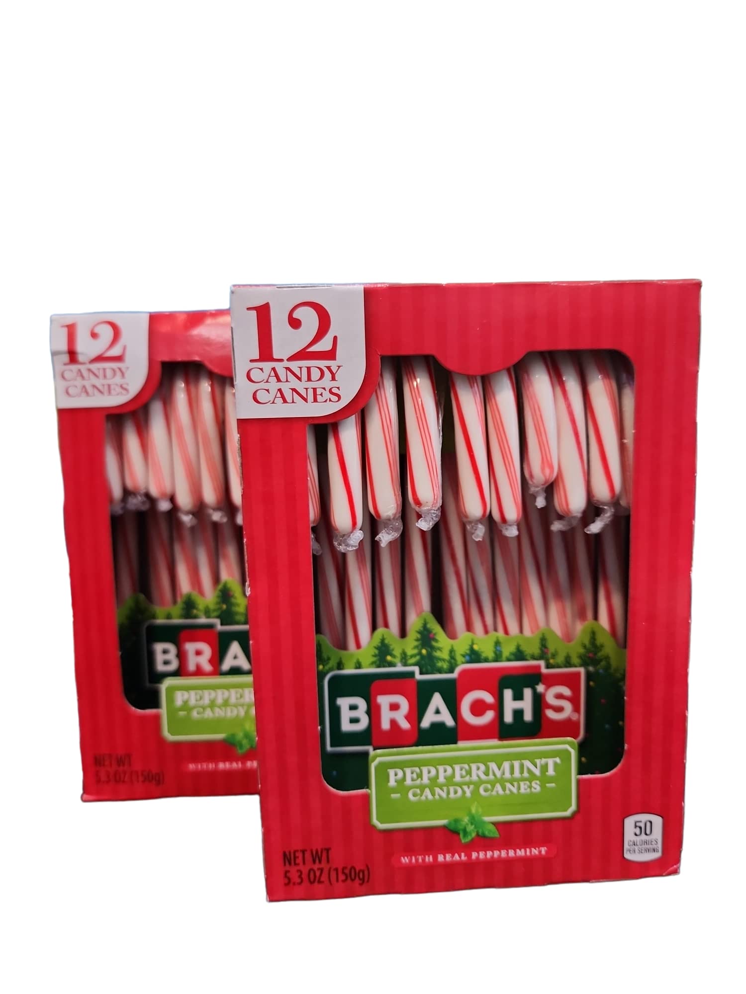 Brach'sRed & White Peppermint Candy Canes, Christmas Candy, Holiday