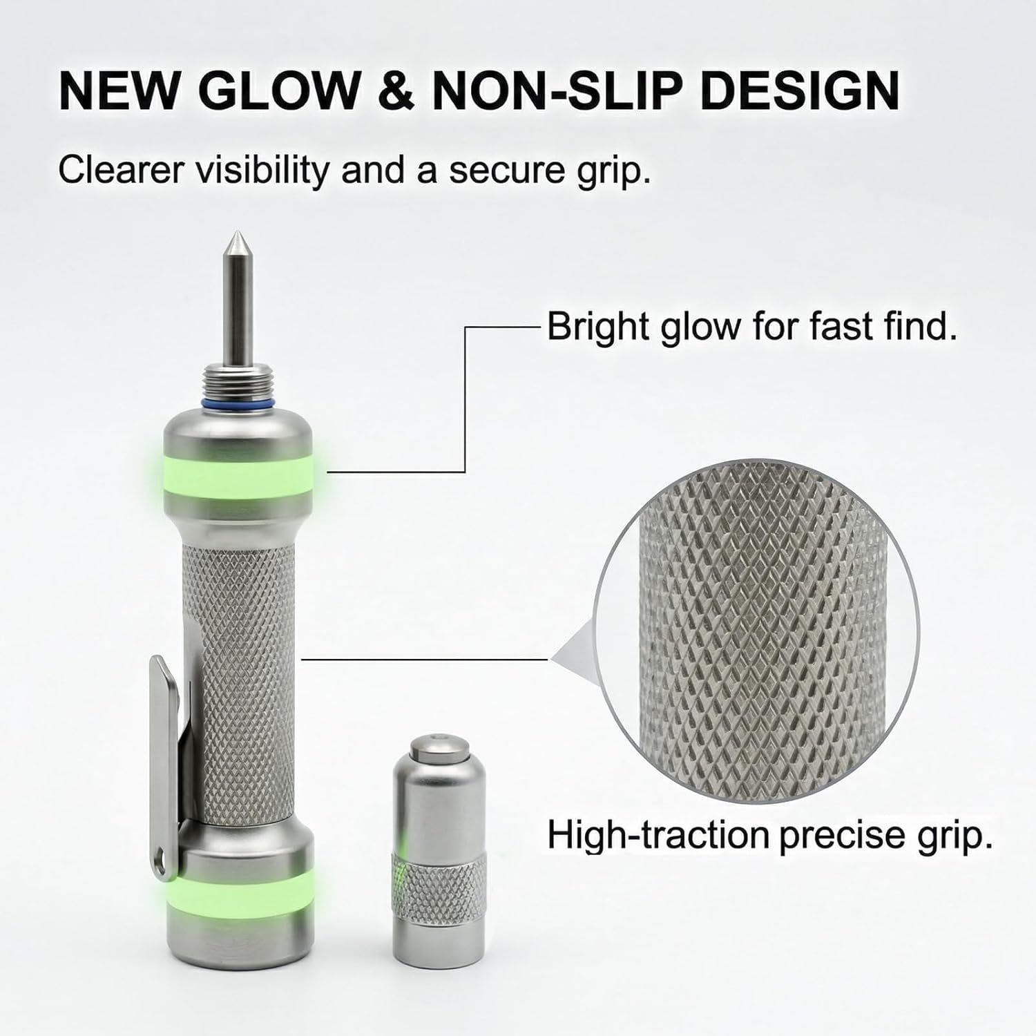 2-in-1 Car Window Breaker Seatbelt Cutter, Emergency Escape Tool, Under Water Glass Breaker Hammer, Window Punch with Upgraded Tungsten Tip, Glow-in-the-Dark, Spring Loaded Car Safety Tool