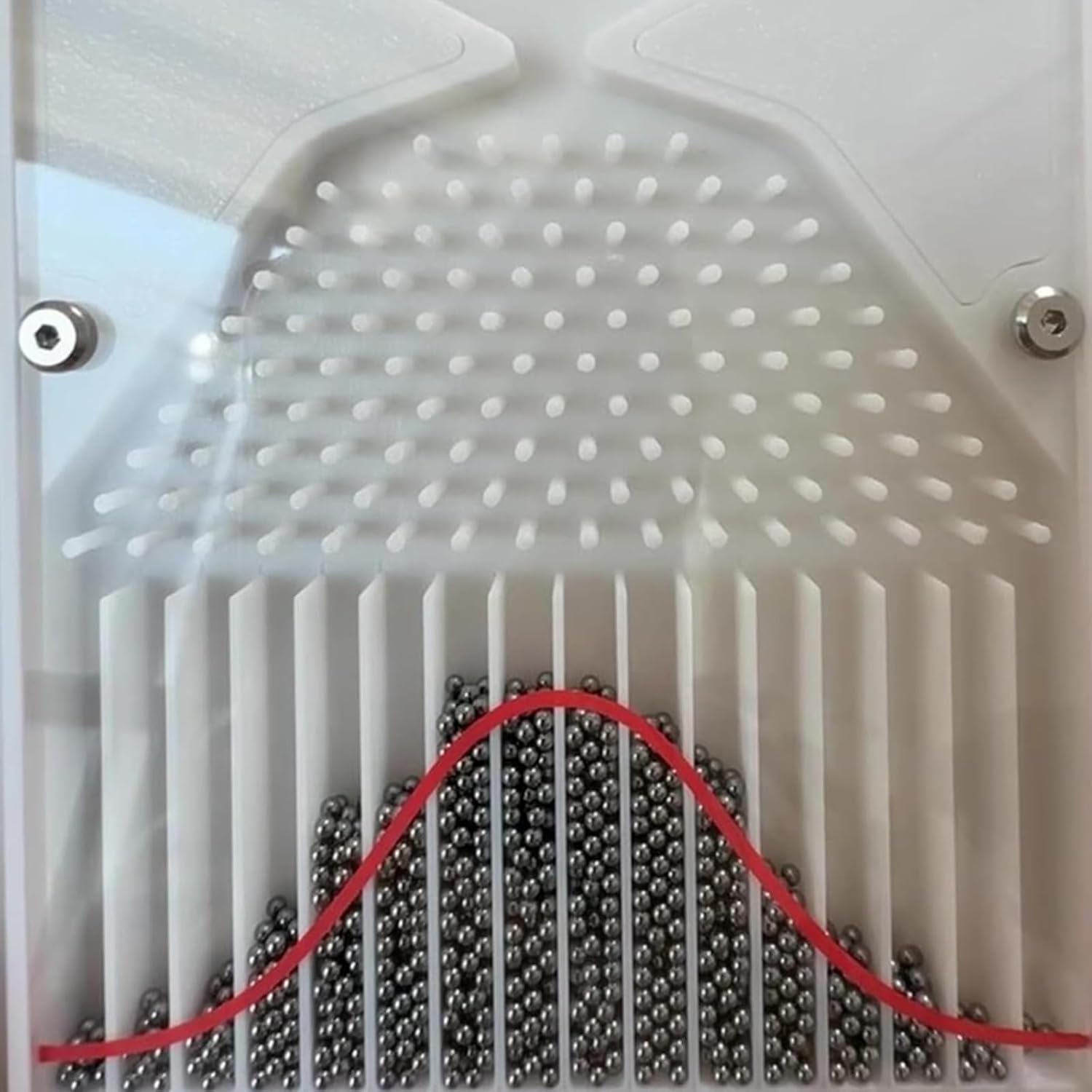 12 * 18cm Galton Board Experiment Model, Normal Distribution Mathematical Model, bability Teaching Demonstration with Curve, Desk Toy, Inspire Curiosity for bability Education