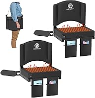 Vista 1 de HOPERAN Heated Stadium Seats for Bleachers with Back Support, 3 Levels Heating Bleacher Chairs with Back and Cushion, Folding Bleacher Seat