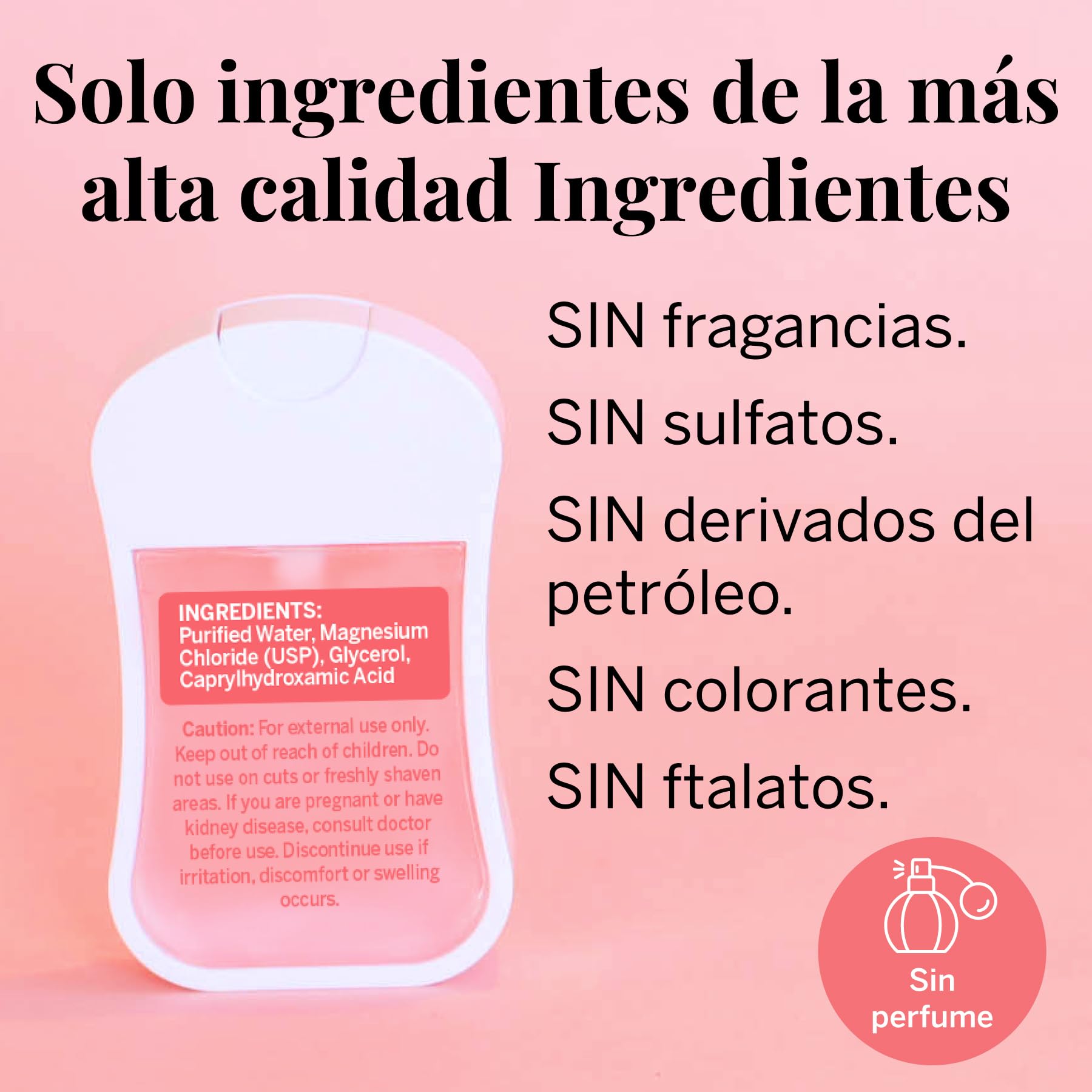 Pixie Spray de Magnesio Puro 40 ml – USP Grade – Alivio Tópico Rápido para Dolores, Sueño y Molestias Menstruales – Tamaño Viaje, No Tóxico