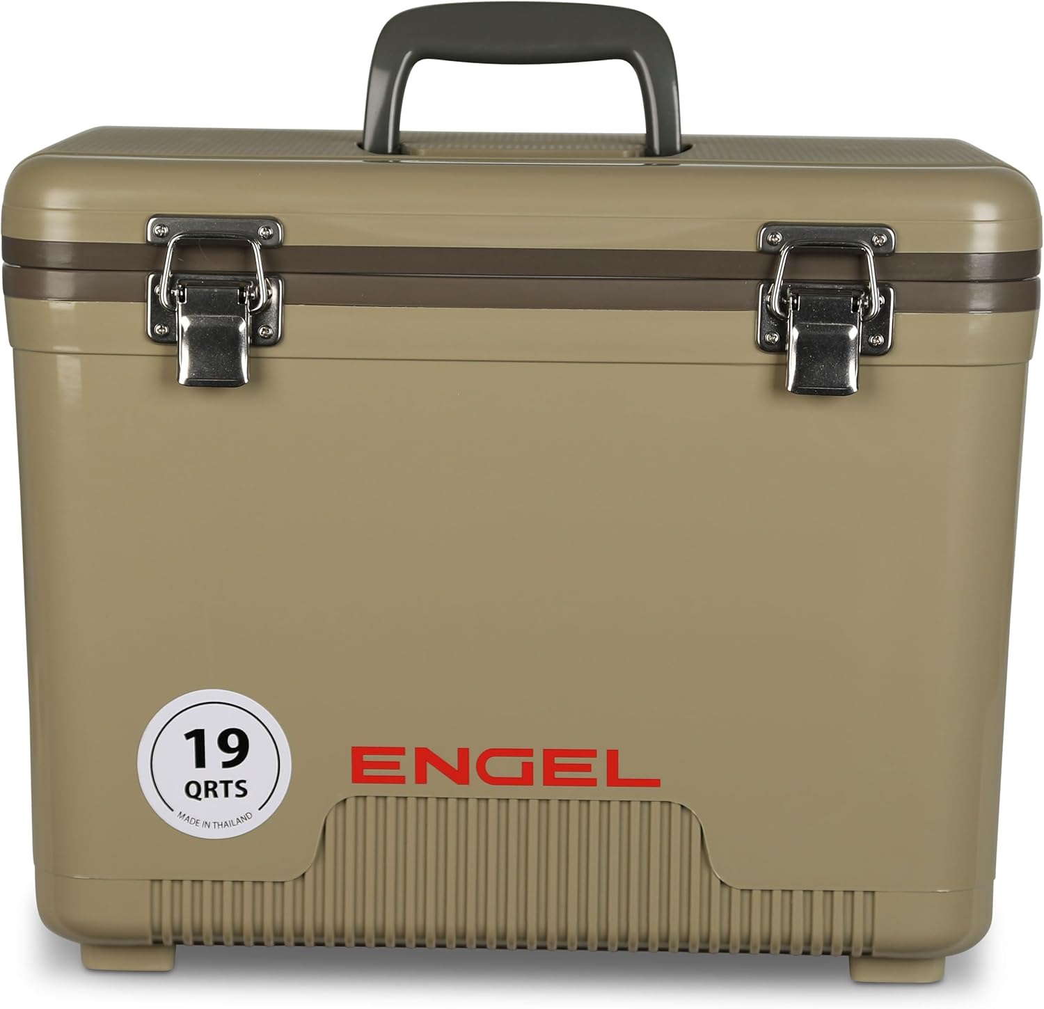 ENGEL 19Qt Leak-Proof Air-Tight Drybox Cooler - Hard Shell Lunch Box Holds 30 Cans, 24+ Hr Ice Retention for Fishing, Camping