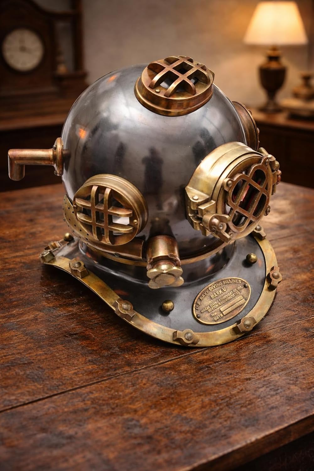 Vintage Helmet Diving Navy Divers Deep Sea Mark V Antique Nautical Us Scuba Brass Marine Home Decor & Office