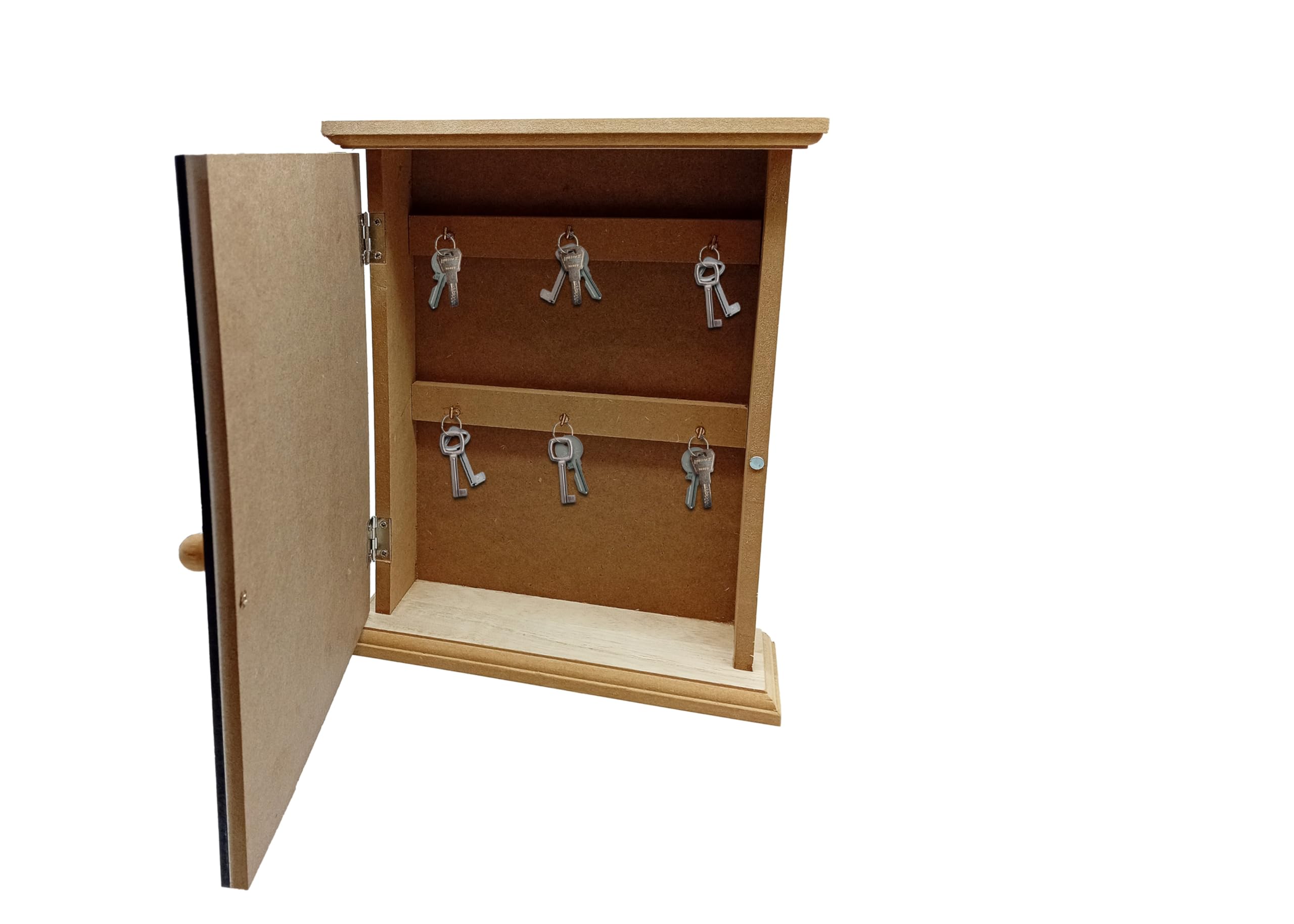 Portachiavi Da Parete In Legno Albero Della Vita - Con 6 Ganci, Cassetta Portachiavi Per Casa E Ufficio - Foto 5