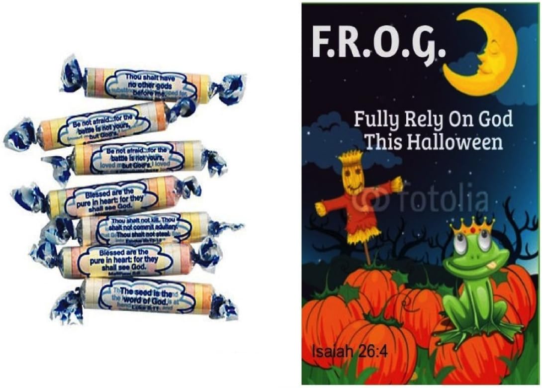 Tangy Tarts Scripture Candy With Fully Rely On God Halloween Bible Tracts (10 Pack)