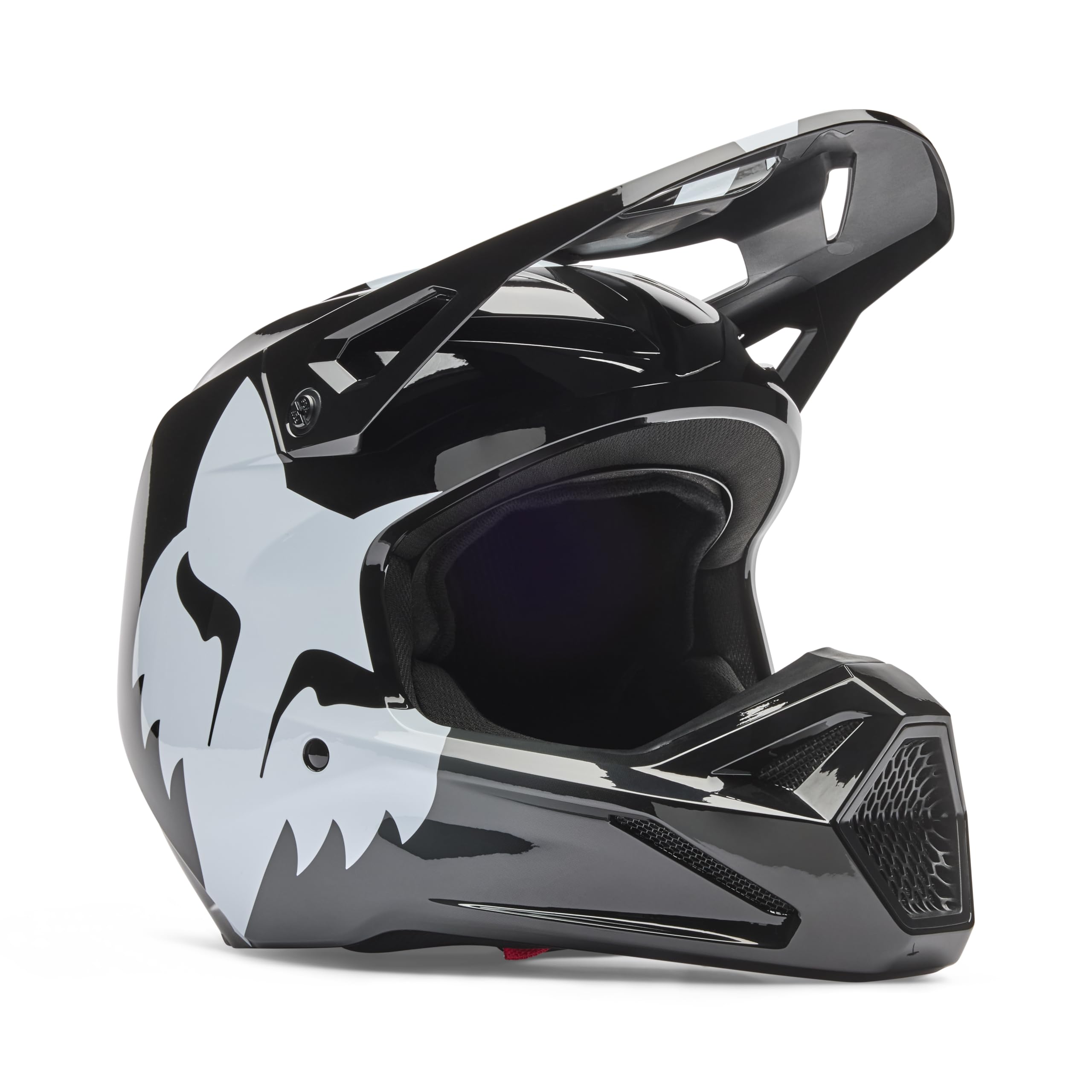 FOX V1 Shield Motocross Helm Schwarz, Größe S für Männer
