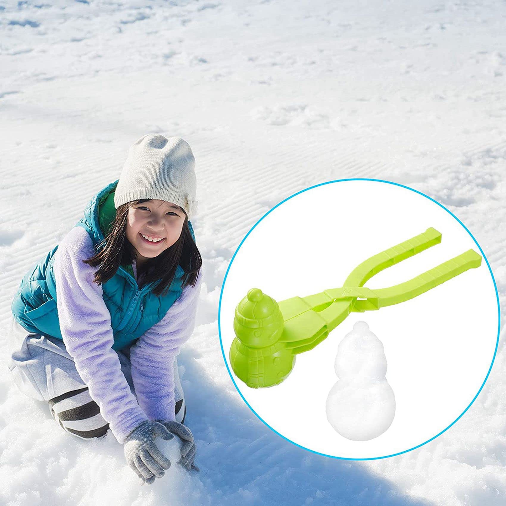 Wuden 40 Pcs Toys Snow Toy Kit Clip Spherical Duck Heart Snow Ball Clip