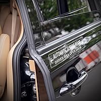 Vista 2 de Adhesivo automático para puerta corredera de vinilo de 8 x 2 pulgadas, autoadhesivo, para advertencia de conductor, para ventana, coche, taxi