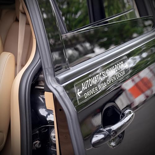 Miniatura 2 de Adhesivo automático para puerta corredera de vinilo de 8 x 2 pulgadas, autoadhesivo, para advertencia de conductor, para ventana, coche, taxi,