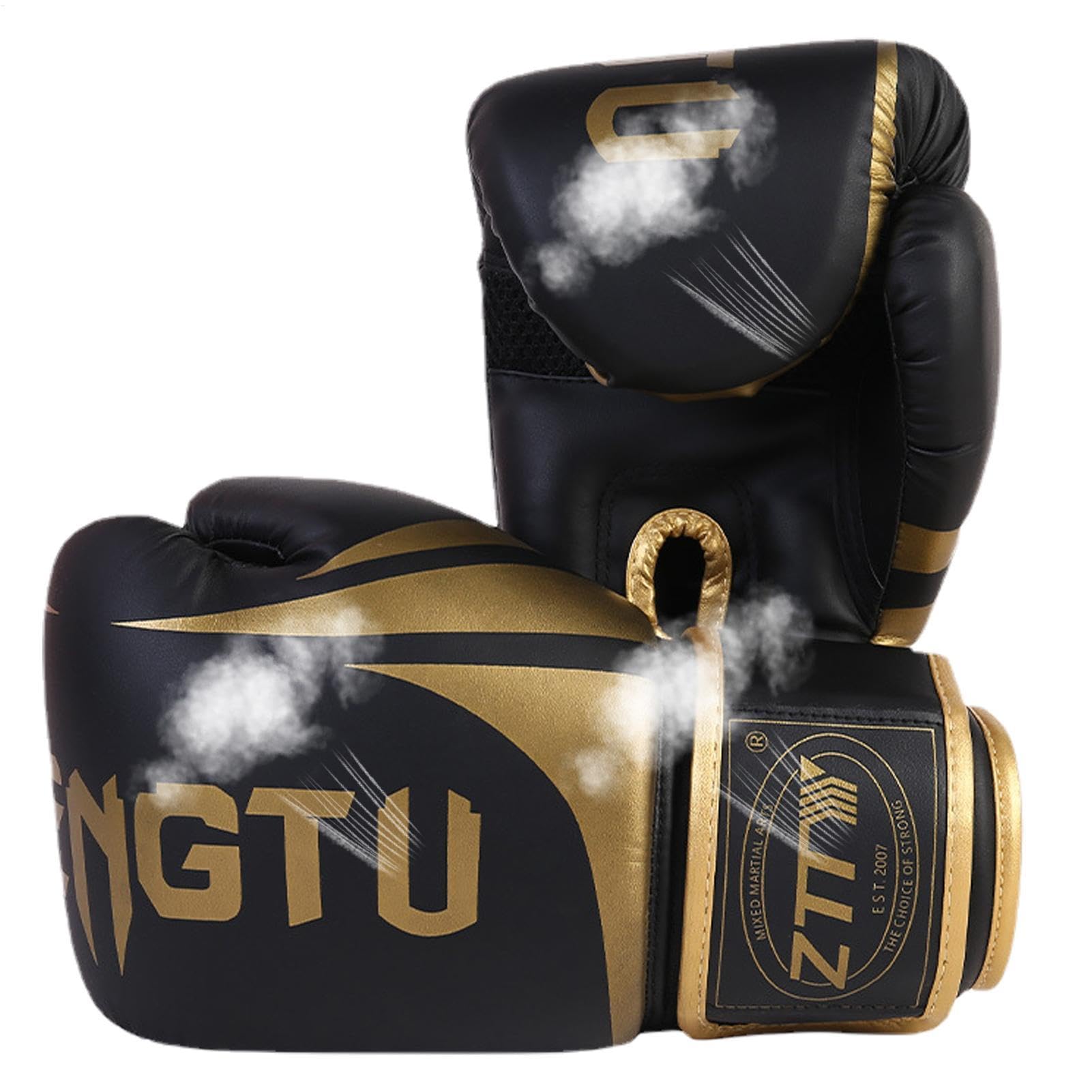 Guanti da boxe da uomo – Guanti da allenamento da kickboxing con protezioni per polsi | Guanti da boxe e borsa da battito per combattimento, kickboxing, muay thailandese e MMA