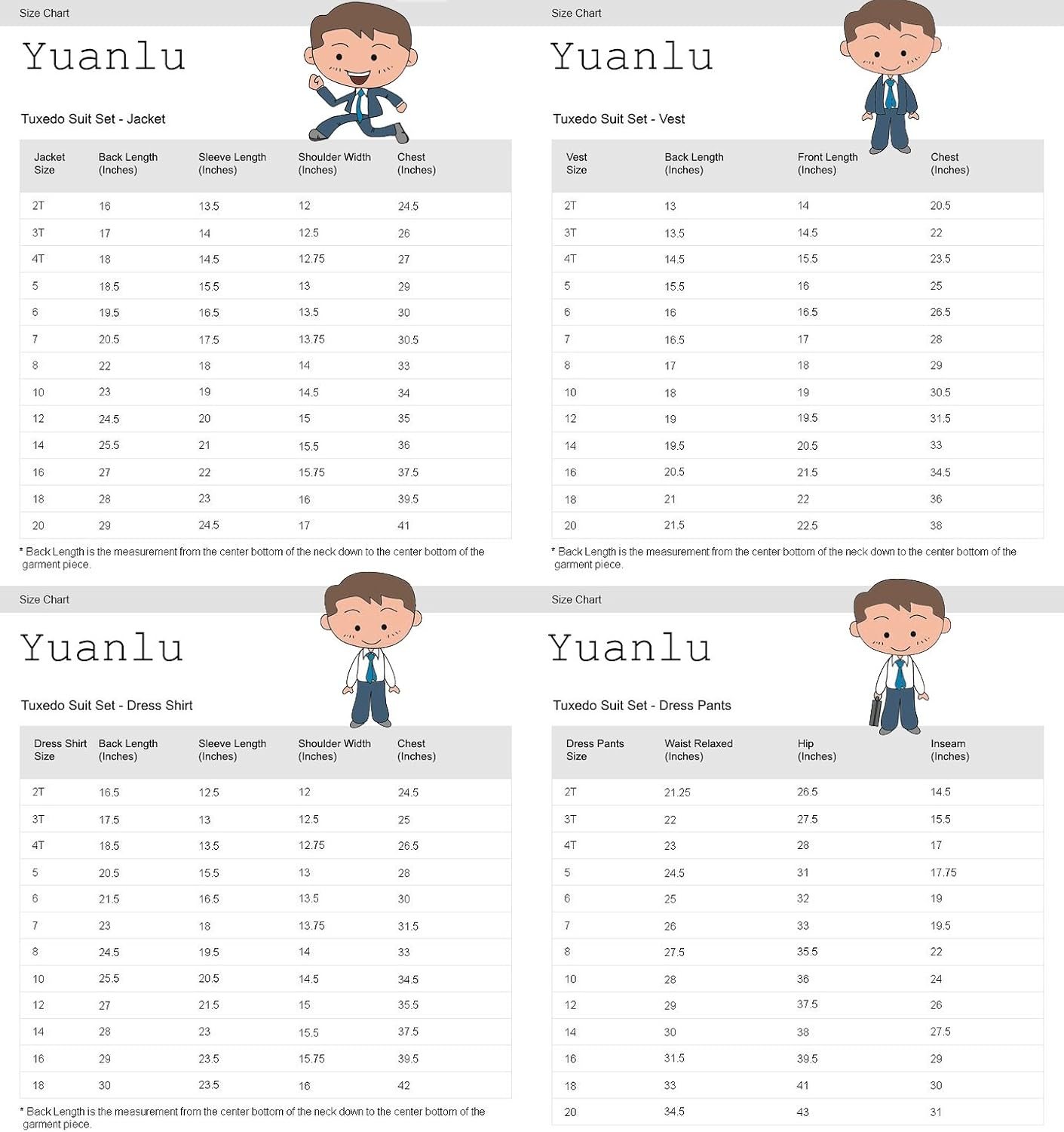 Vista 3 de YuanLu Boys Colorful Formal Suits 5 Piece Slim Fit Dresswear Suit Set