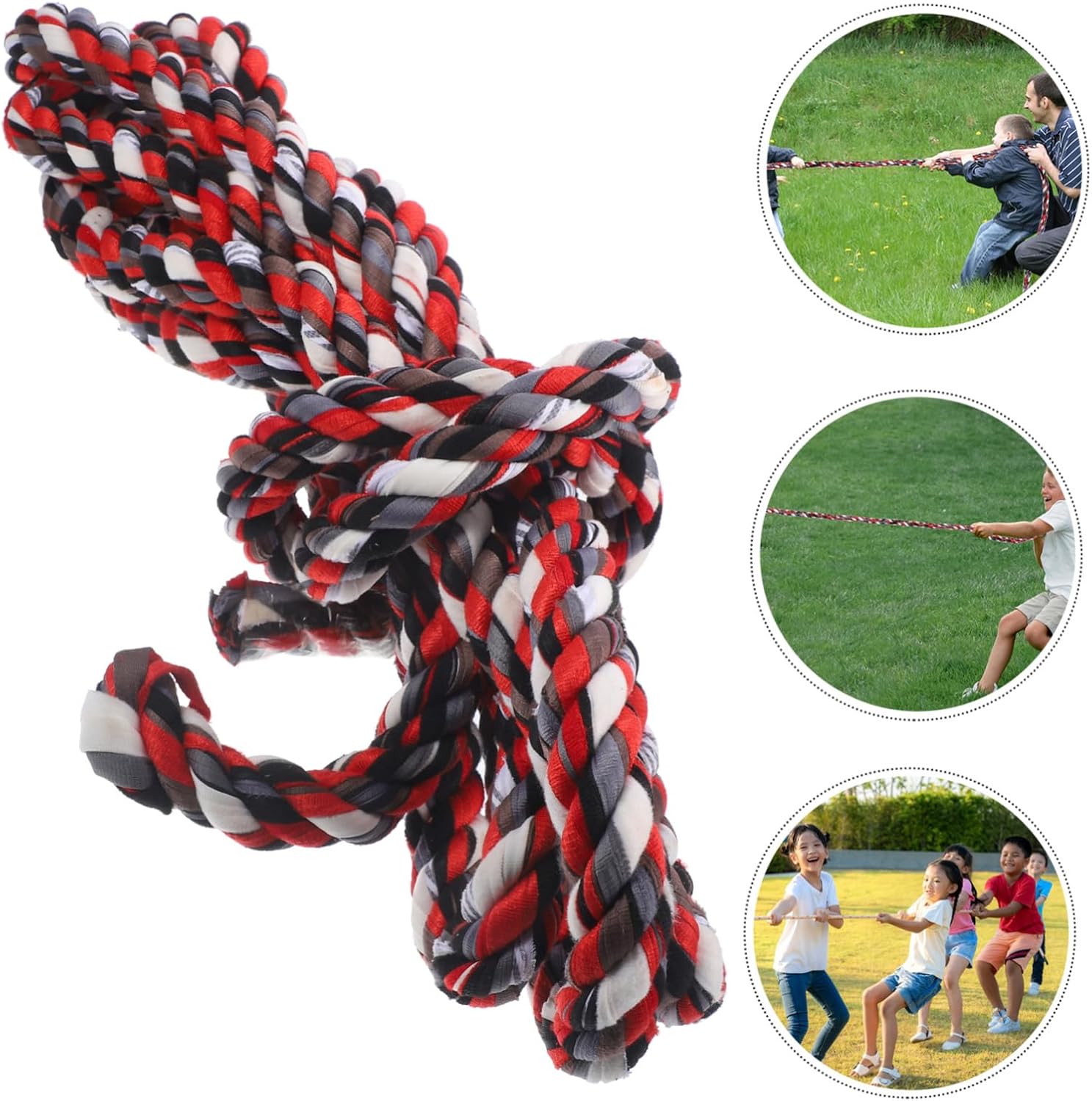 TEHAUX Twisted Cloth Tug of War Rope and Lightweight Tug War Cord for Outdoor Competitions and Family Fun