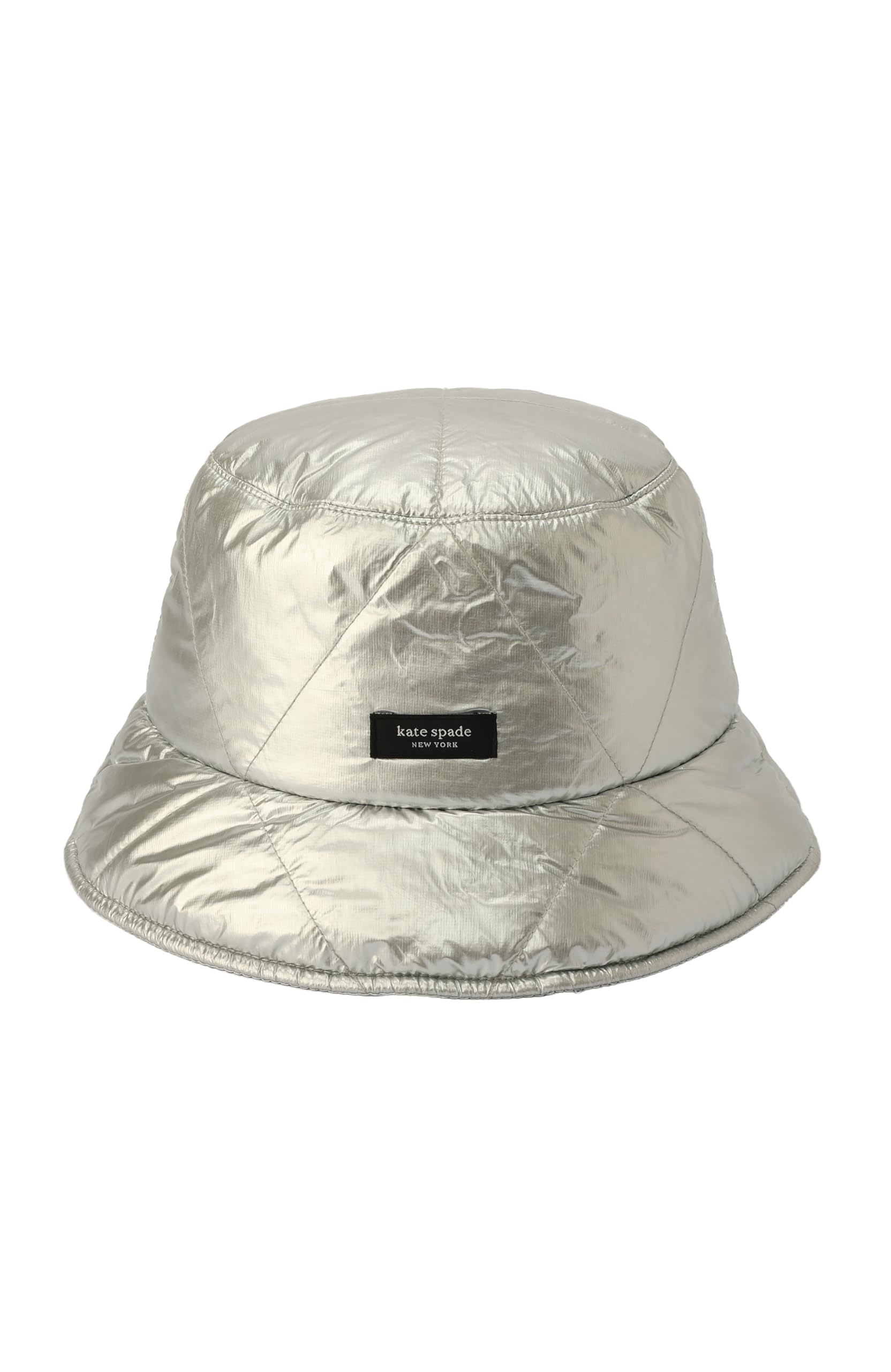 Chapeau cloche matelassé métallique argenté femme de taille unique