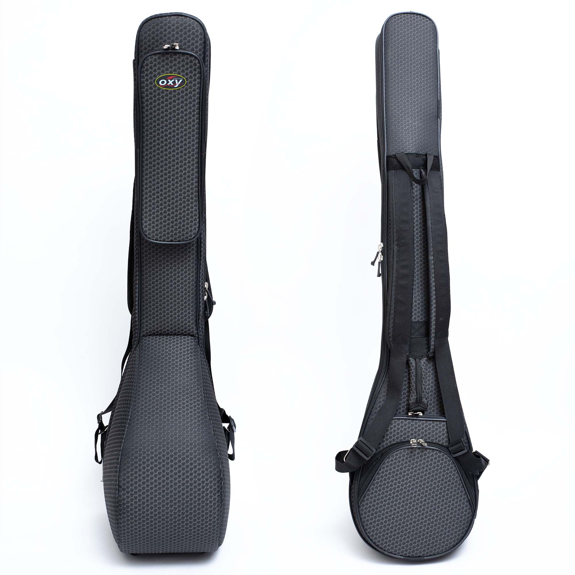 Ethnic Musical Long Saz Case by Oxy Padded Gigbag, Safe & Rigid Case with Strong Zipper – Black