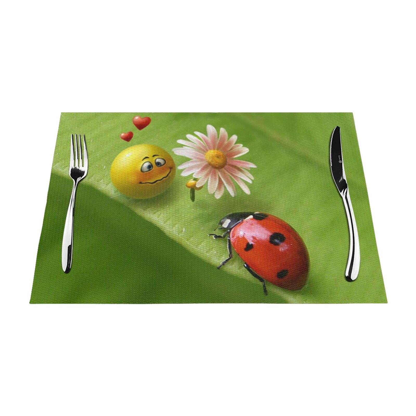 Sets de table faciles à nettoyer Insects Love pour protéger vos meubles