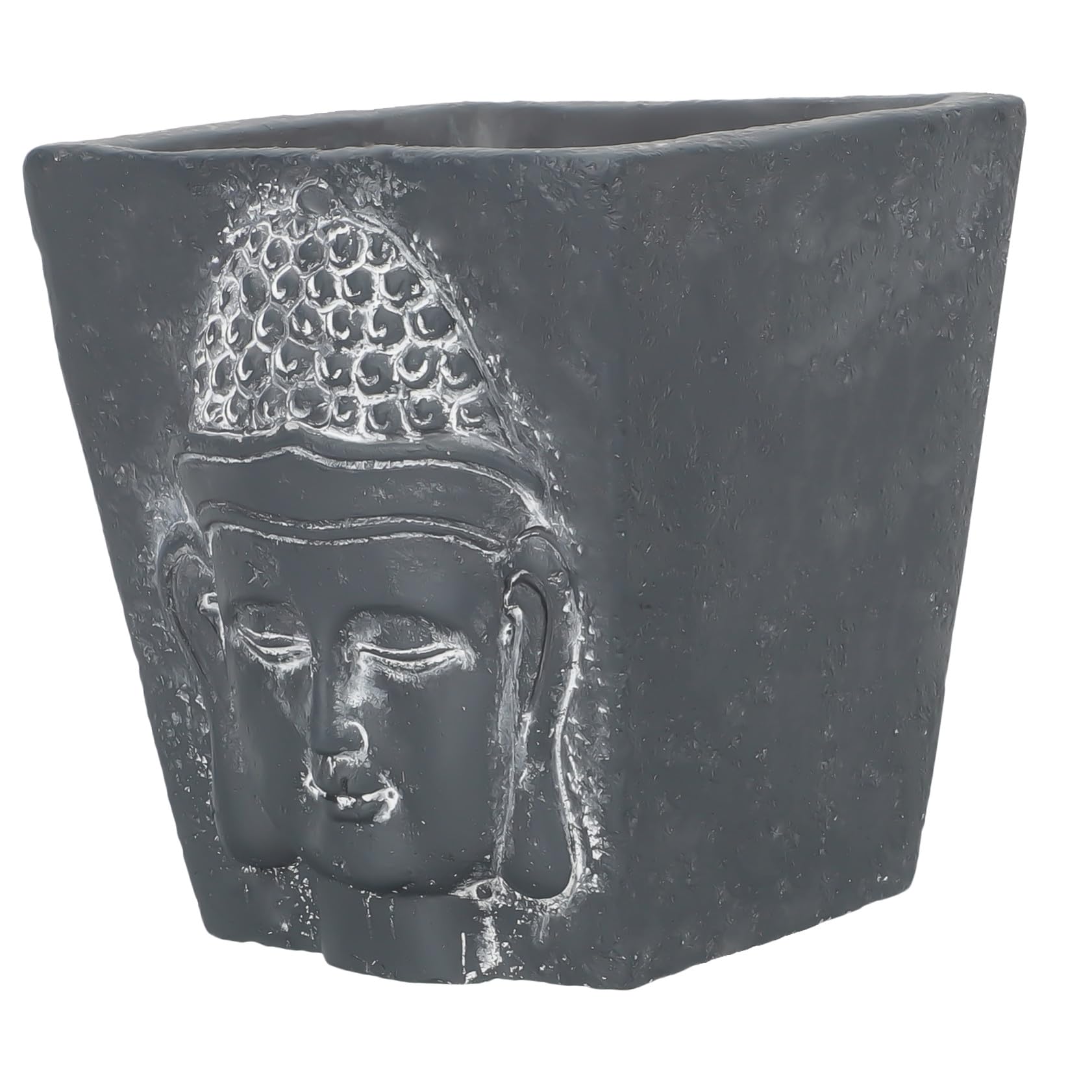 Pot de fleurs Bouddha en ciment vintage pour plante succulente et déco