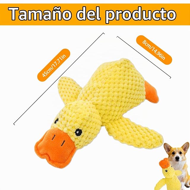 Foto 2 de 7 de Tbintul Anti-Estrés Pato para Perro, Juguete antiestrés para Perros de Pato