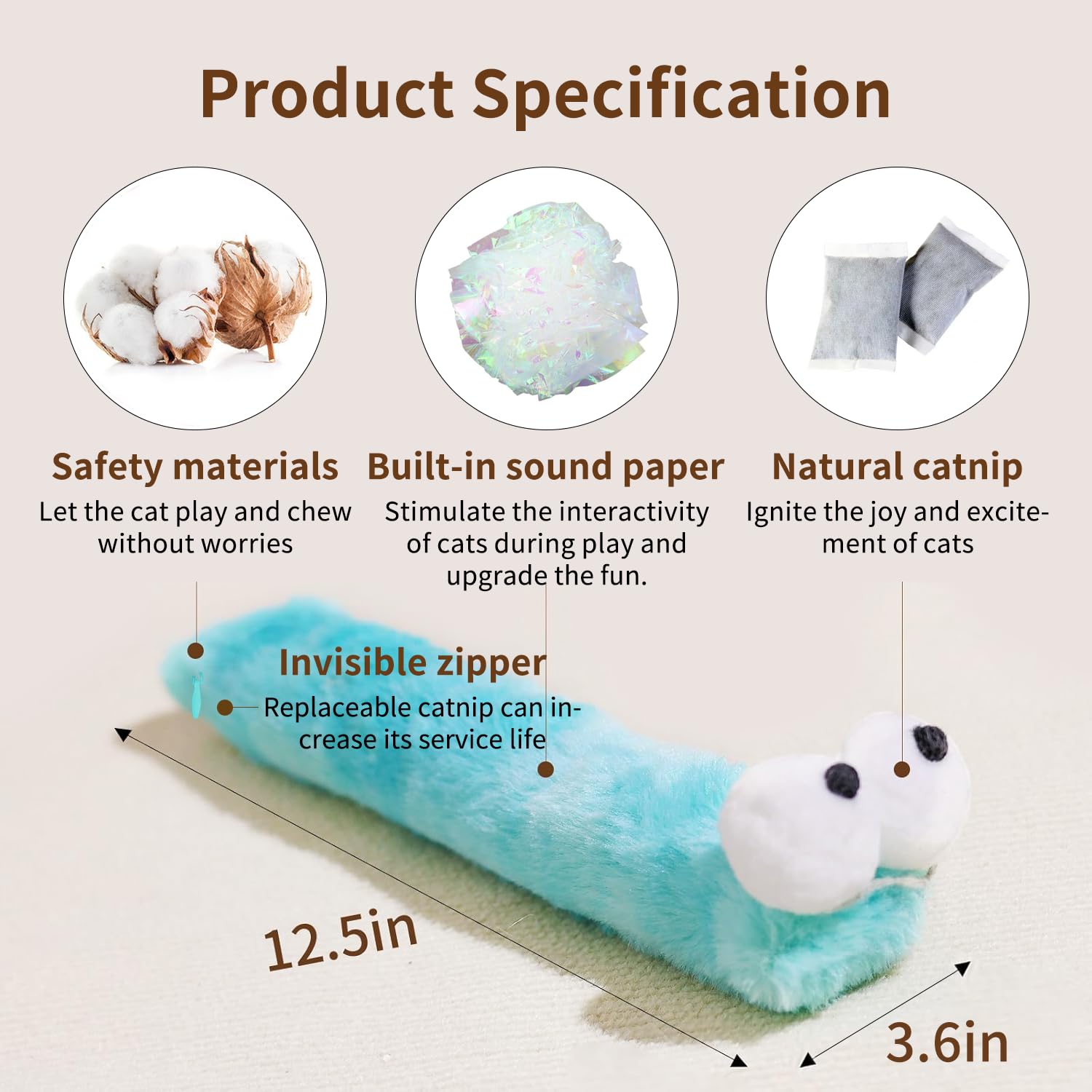 2BB Almohada de juguete para gatos, juguete con cremallera, que contiene hierba gatera, papel fuerte, atrae al gatito a jugar, 12.5 pulgadas, 3 paquetes (teñido anudado rosa, verde, morado)