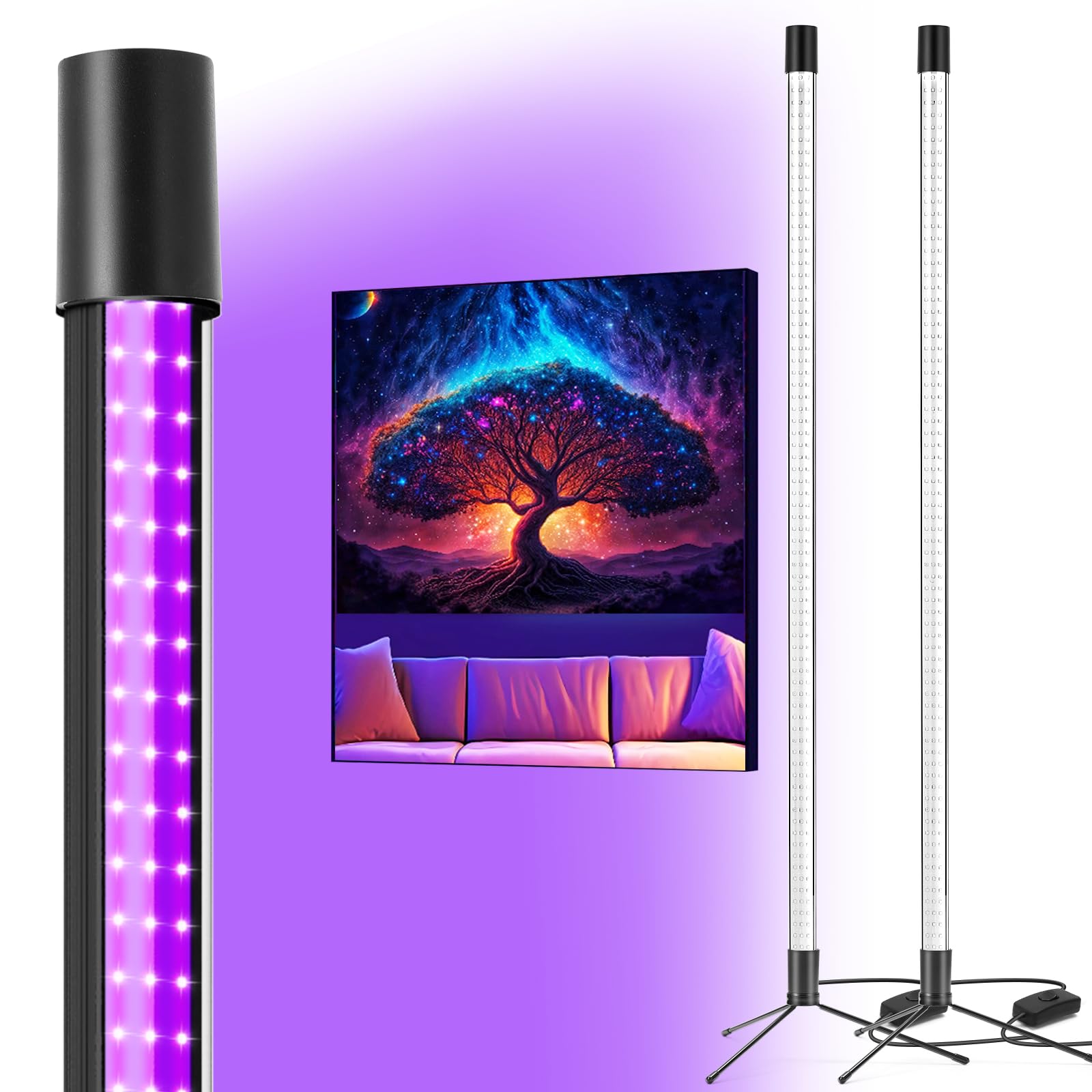 Photo 1 of Waygor 4ft 72W Black Light Bars (2 Pack)