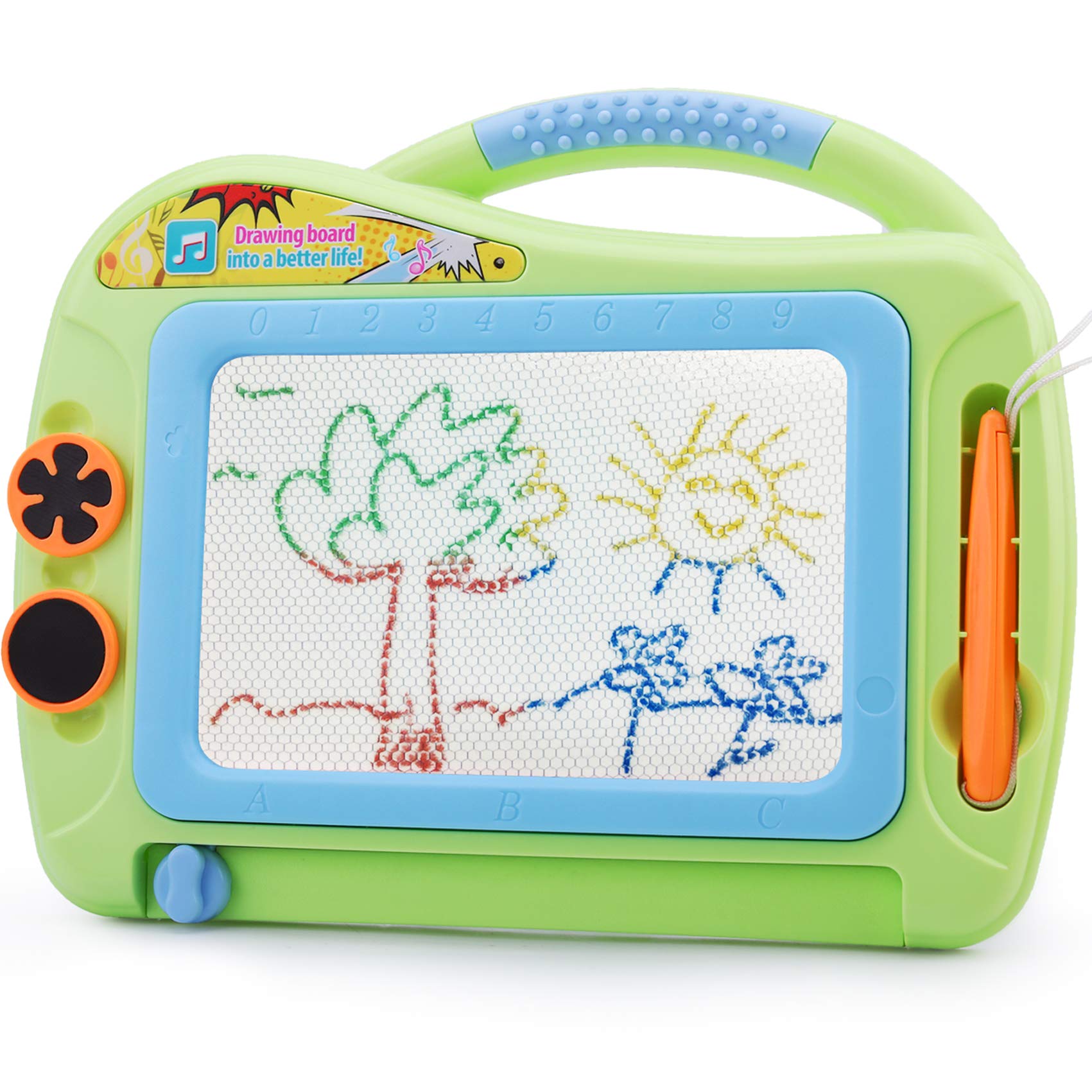Magnetic Drawing Board Toddler Toys for 1 2 3 4 Years Old Boys Girls Gifts, Erasable Doodle Sketching Writing Pad Travel Size for Kids in Car, Early Education Learning Skill Development Toddler Toys